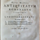 1685 ROMAN ANTIQUTIES antique ILLUSTRATED vellum bound in LATIN