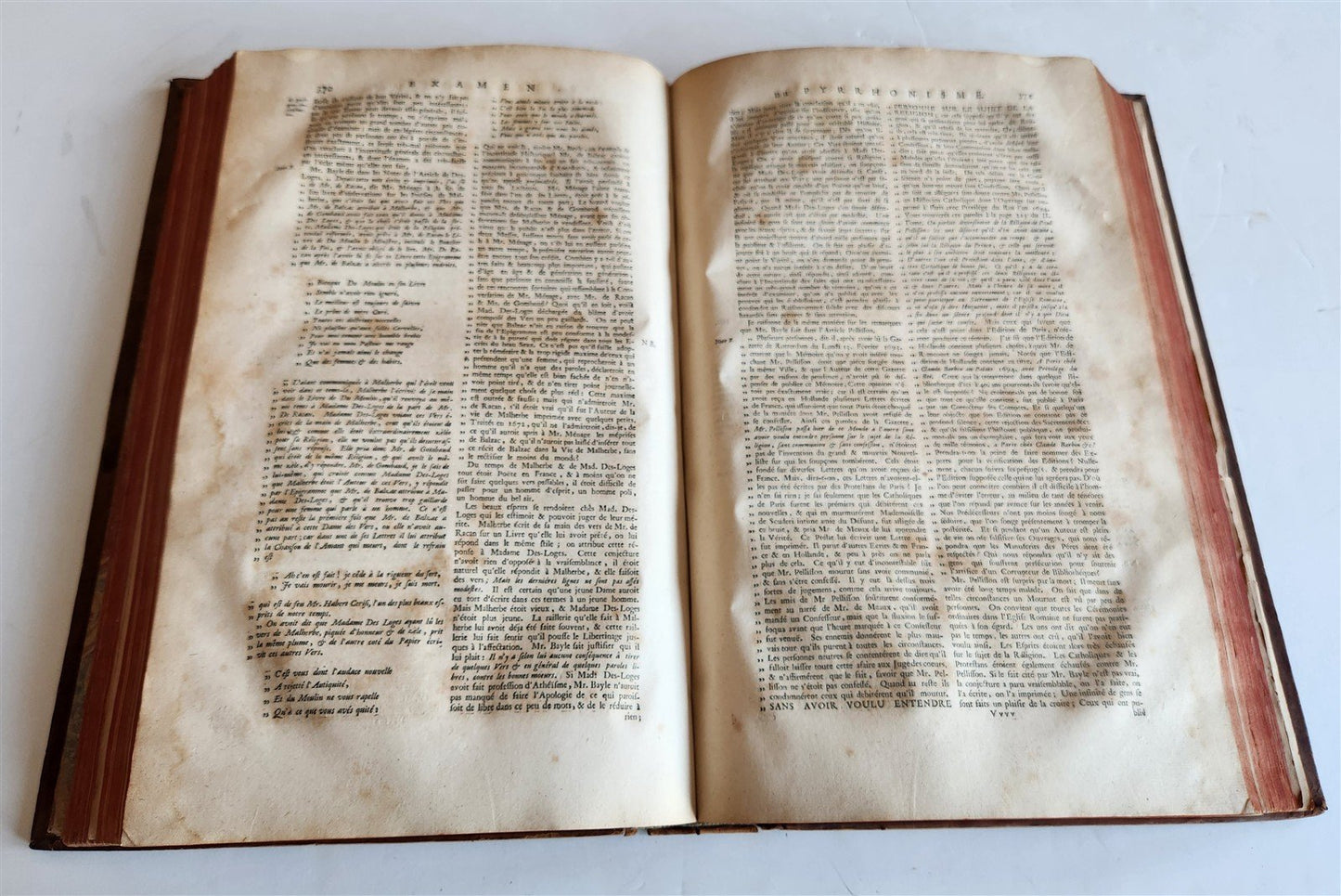 1733 EXAMEN du PYRRHONISME antique ATTACK on BAYLE HUET LEIBNIZ & WOLFF