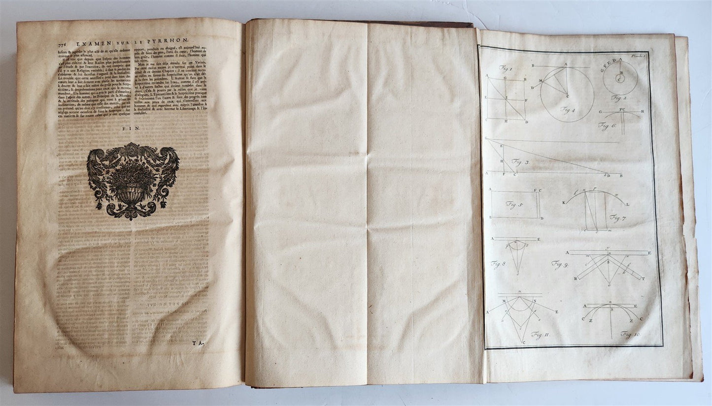 1733 EXAMEN du PYRRHONISME antique ATTACK on BAYLE HUET LEIBNIZ & WOLFF