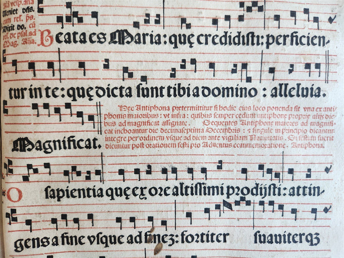 1586 ANTIPHONARIUM ROMANUM antique 16th CENTURY w/ ORIGINAL BINDING