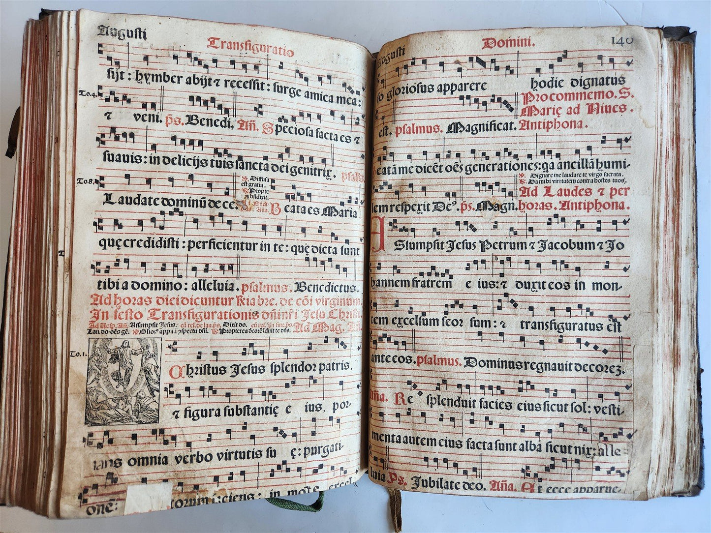 1586 ANTIPHONARIUM ROMANUM antique 16th CENTURY w/ ORIGINAL BINDING