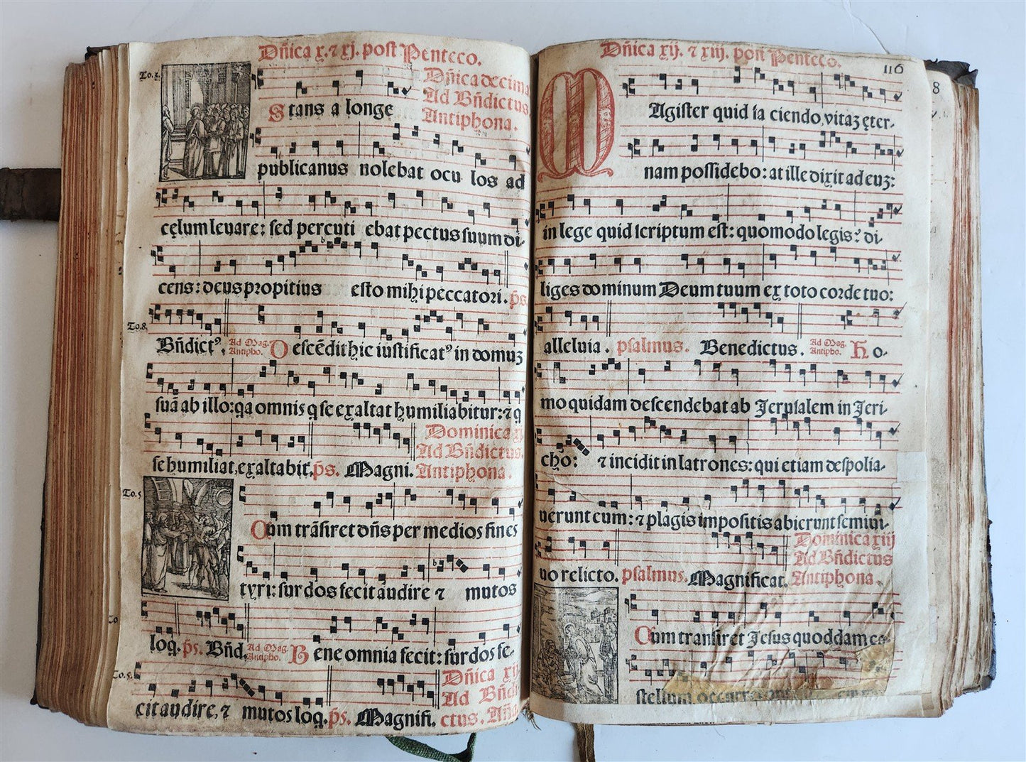 1586 ANTIPHONARIUM ROMANUM antique 16th CENTURY w/ ORIGINAL BINDING