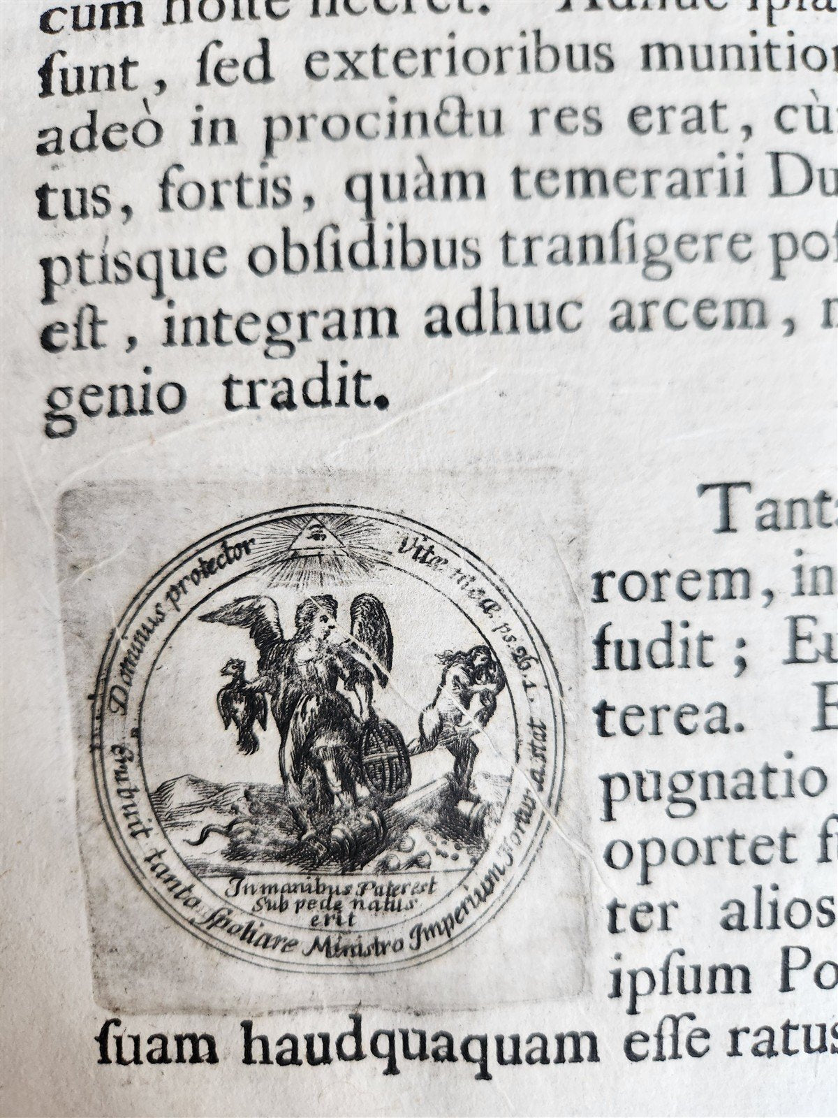 1735 PRINCE EUGENE of SAVOY AUSTRIAN FELDMARCHALL DEEDS antique ILLUSTRATED