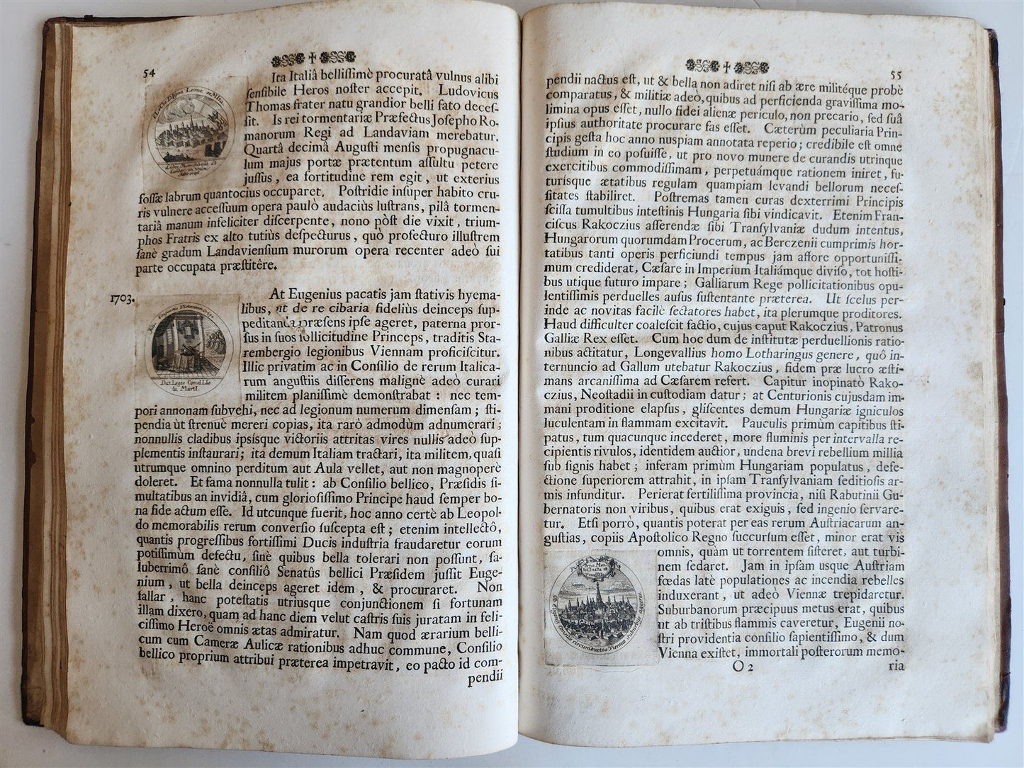 1735 PRINCE EUGENE of SAVOY AUSTRIAN FELDMARCHALL DEEDS antique ILLUSTRATED