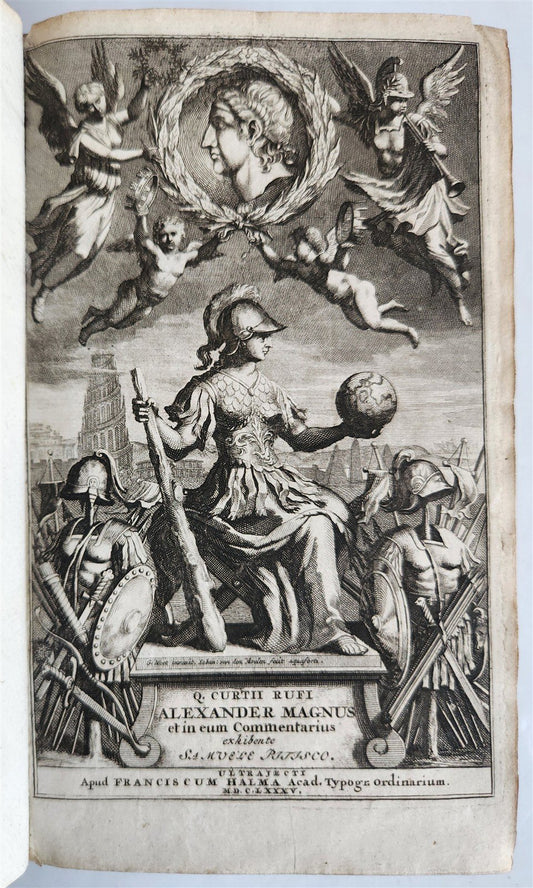 1685 HISTORY of ALEXANDER the GREAT antique ILLUSTRATED