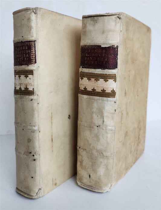 1721 TREATISE on DIALECTS of TUSCAN & VULGAR LATIN antique 2 VOLUMES