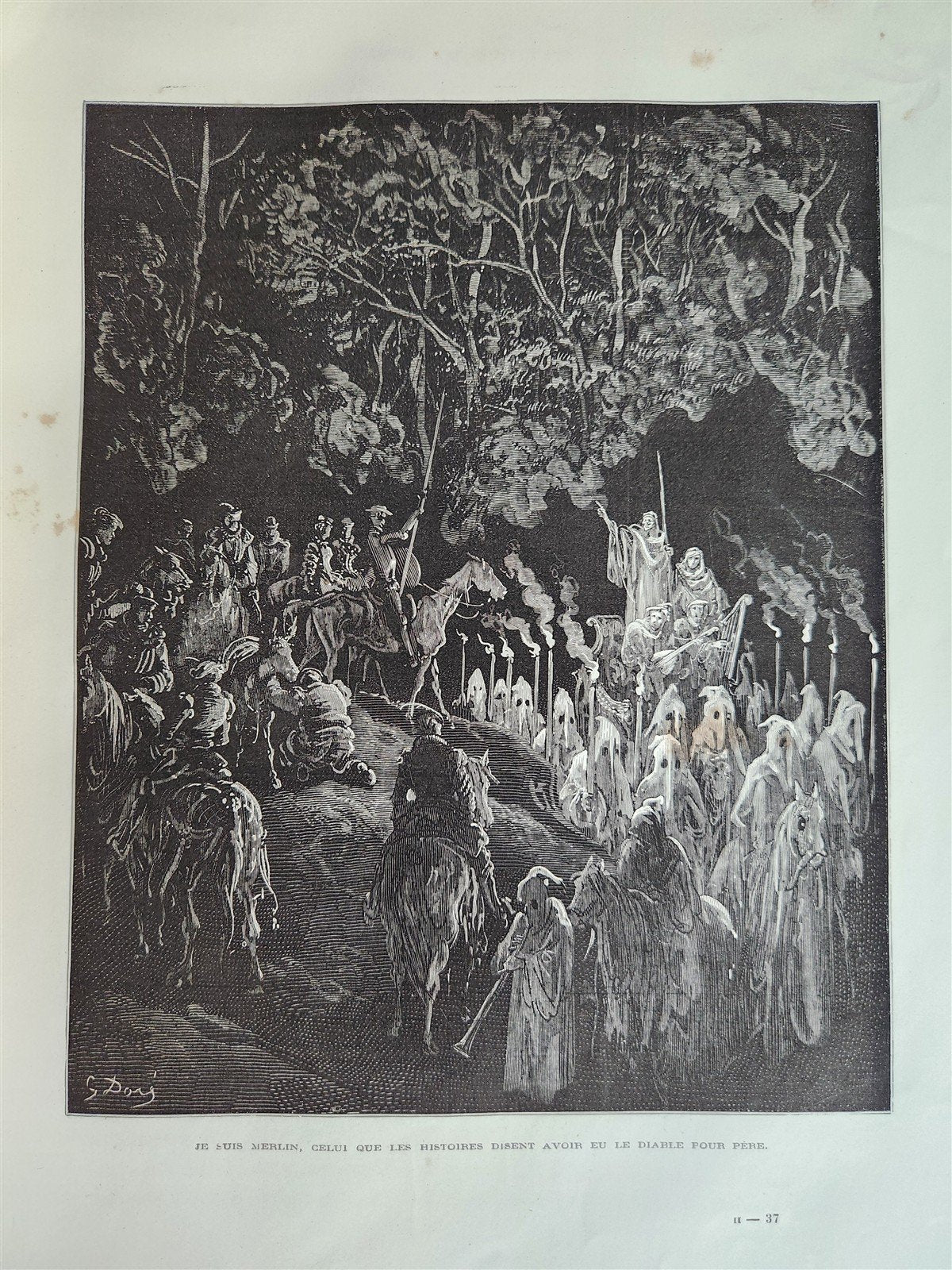 1869 DON QUIXOTE by CERVANTES illustrated by GUSTAVE DORE antique 2 FOLIO VOLS