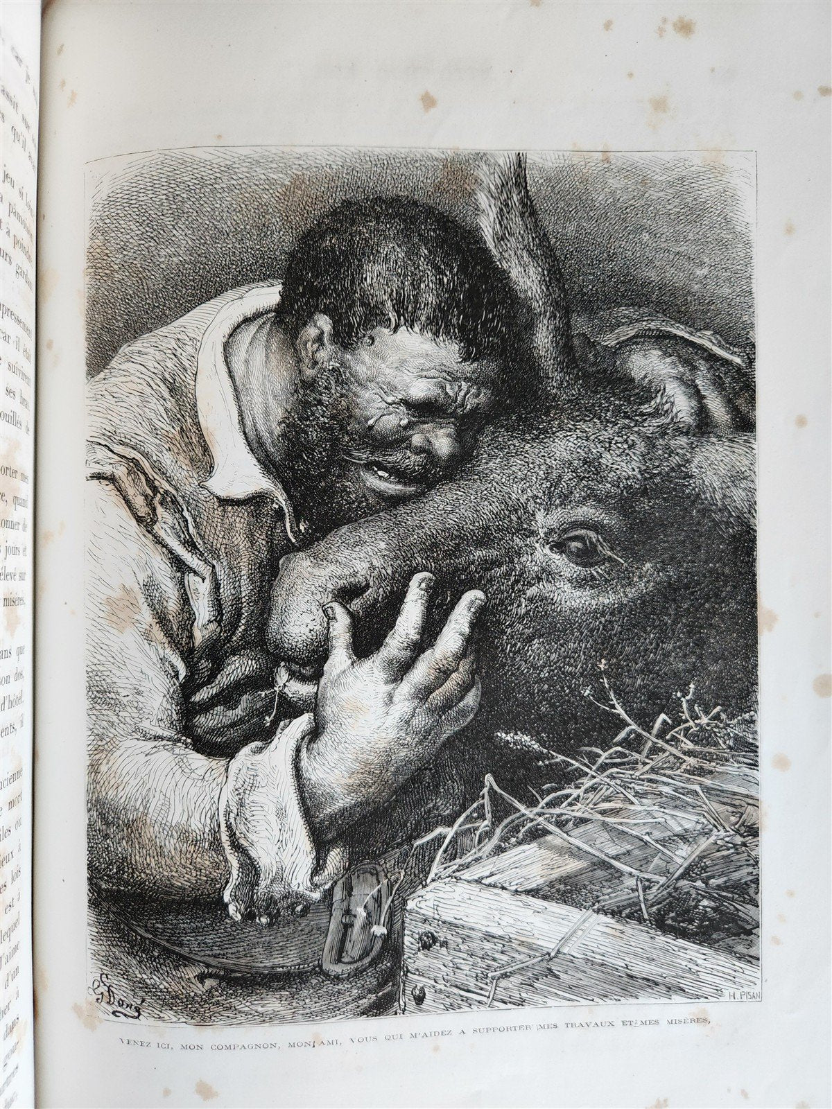 1869 DON QUIXOTE by CERVANTES illustrated by GUSTAVE DORE antique 2 FOLIO VOLS