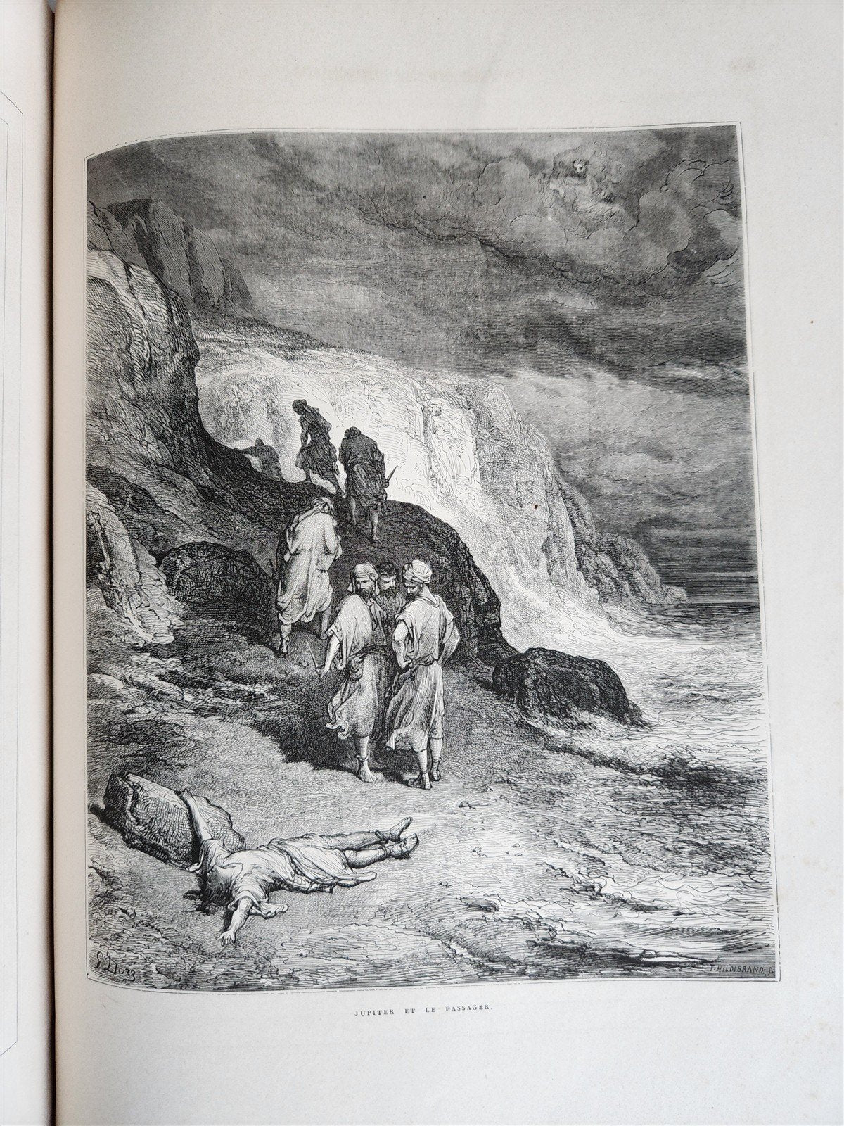1868 FABLES by J. de LA FONTAINE illustrated by GUSTAVE DORE antique FOLIO