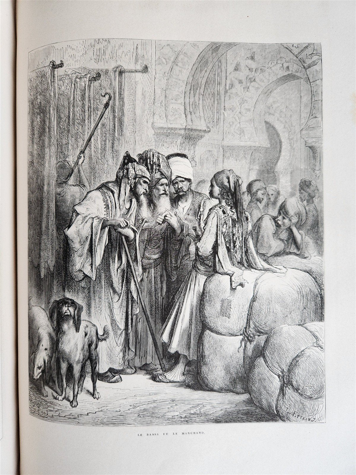 1868 FABLES by J. de LA FONTAINE illustrated by GUSTAVE DORE antique FOLIO