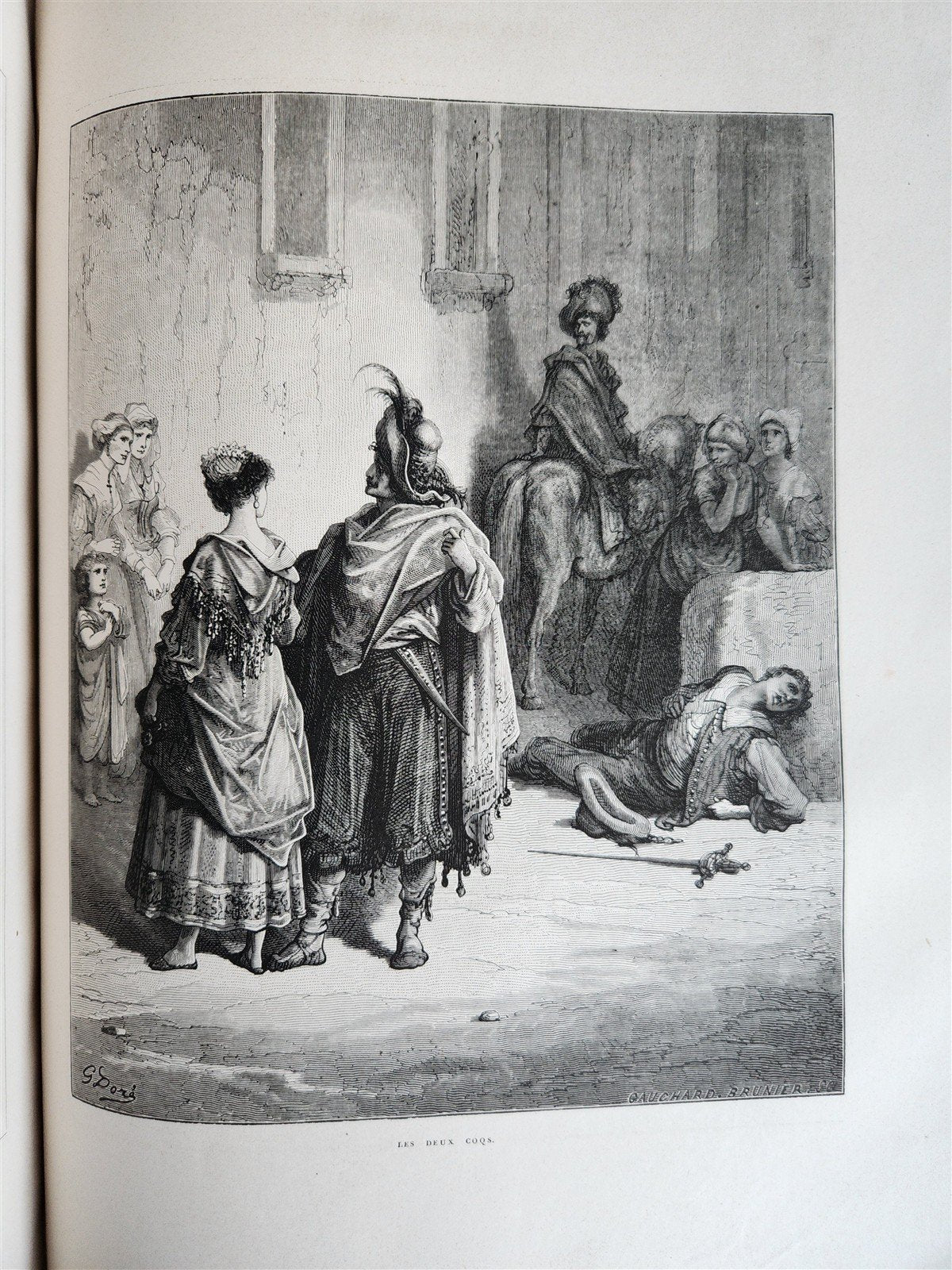 1868 FABLES by J. de LA FONTAINE illustrated by GUSTAVE DORE antique FOLIO