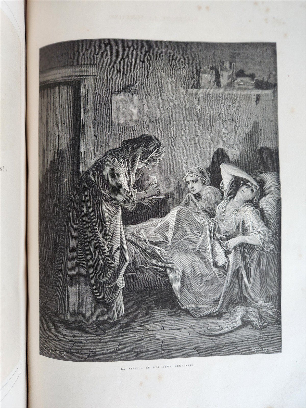 1868 FABLES by J. de LA FONTAINE illustrated by GUSTAVE DORE antique FOLIO