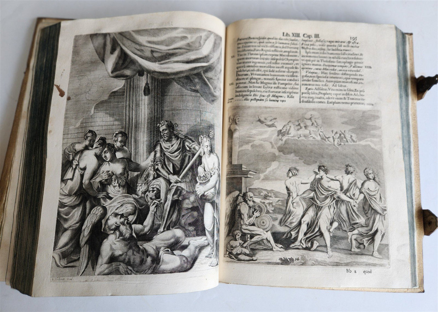 1673 SAXONY & BAVARIA HISTORY ILLUSTRATED FOLIO antique PIGSKIN BINDING