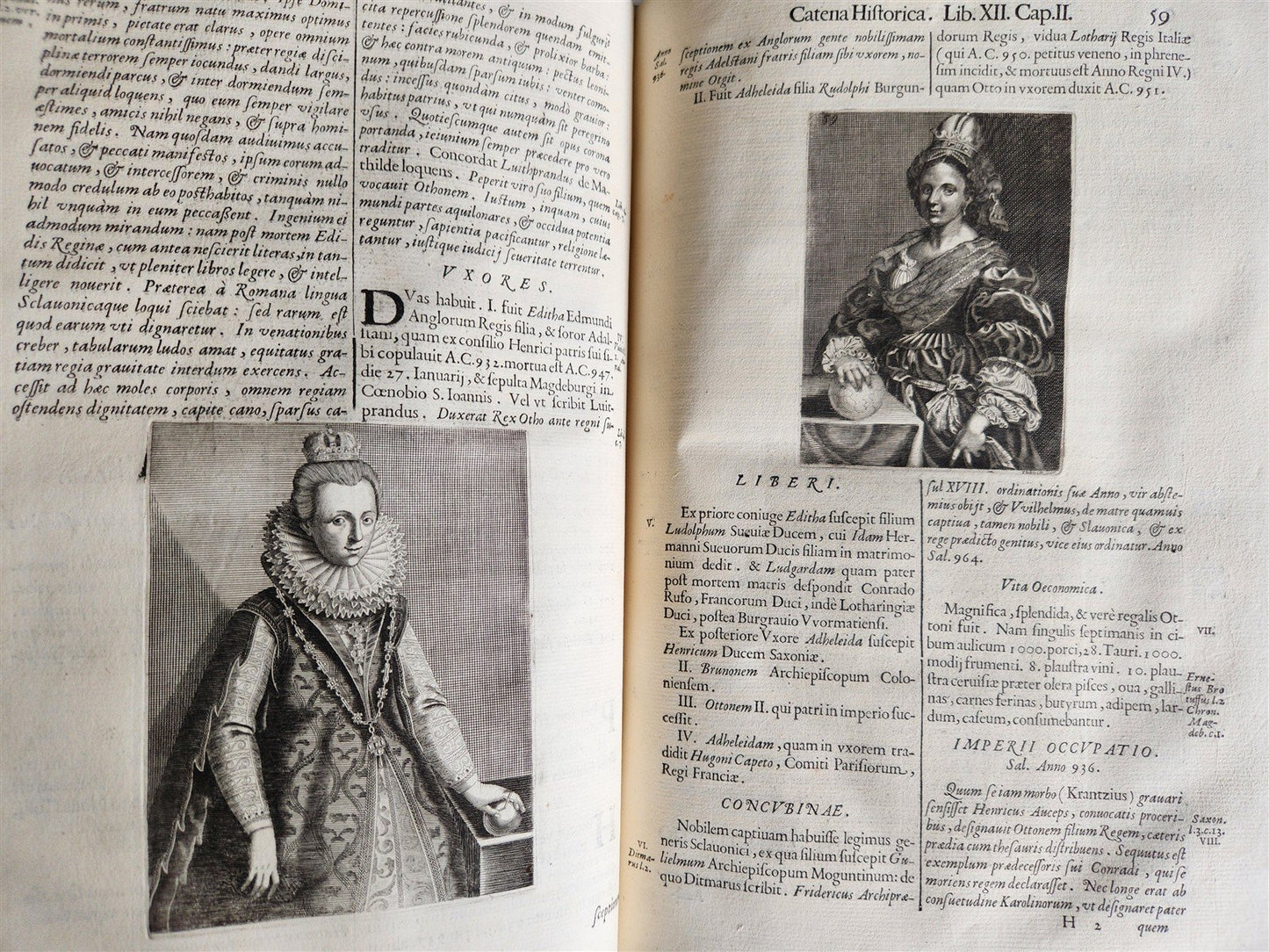 1673 SAXONY & BAVARIA HISTORY ILLUSTRATED FOLIO antique PIGSKIN BINDING