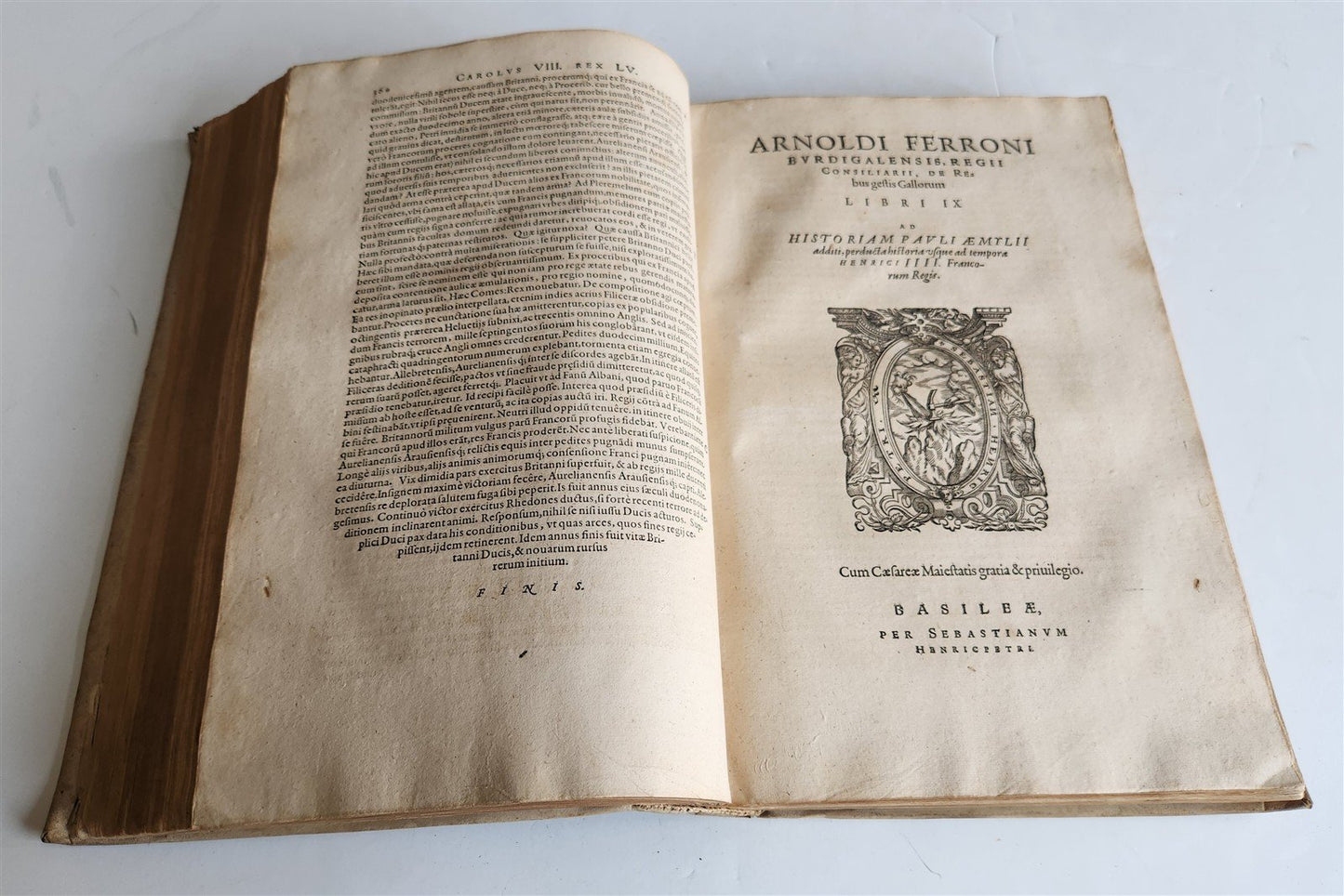 1601 HISTORY OF FRANCE LLUSTRATED FOLIO antique VELLUM De rebus gestis francorum