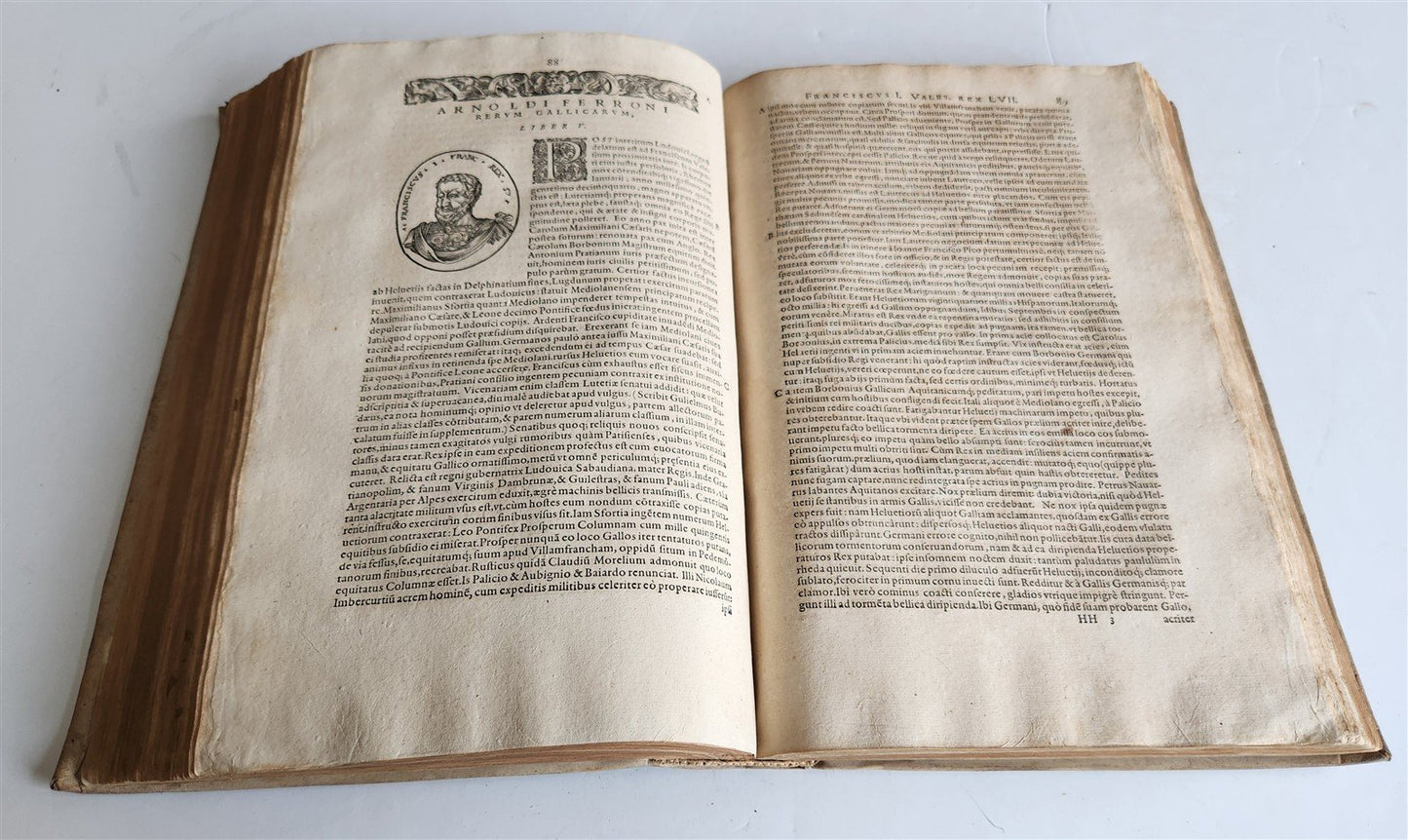 1601 HISTORY OF FRANCE LLUSTRATED FOLIO antique VELLUM De rebus gestis francorum