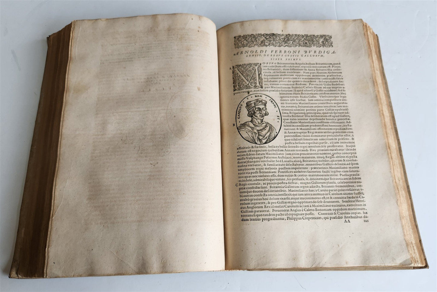 1601 HISTORY OF FRANCE LLUSTRATED FOLIO antique VELLUM De rebus gestis francorum