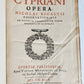 1649 ST. CYPRIAN OPERA antique HAND TOOLED PIGSKIN BOUND FOLIO