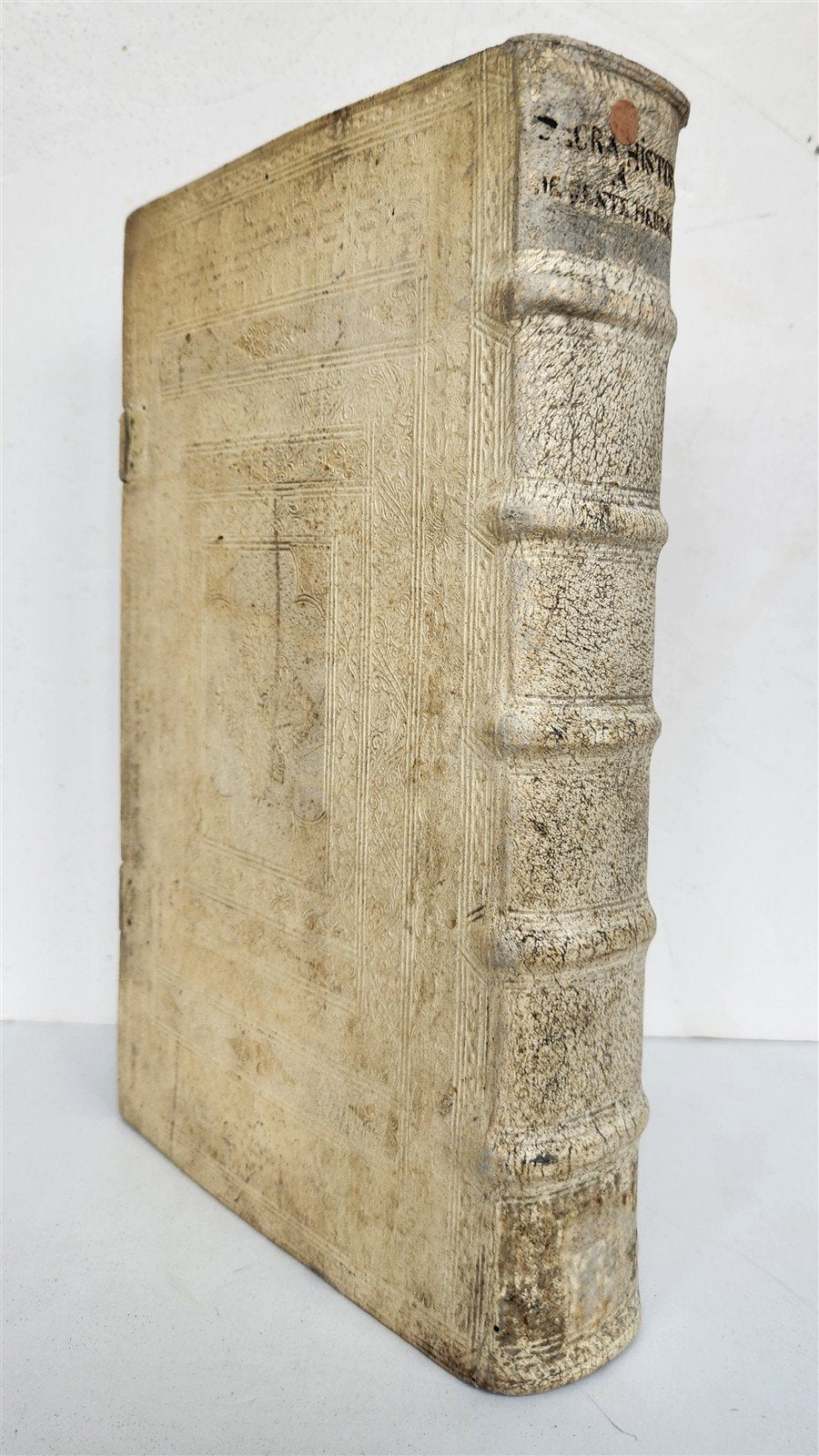 1700 SACRA de GENTIS HEBRAICAE GESTIS antique HAND TOOLED PIGSKIN BOUND FOLIO