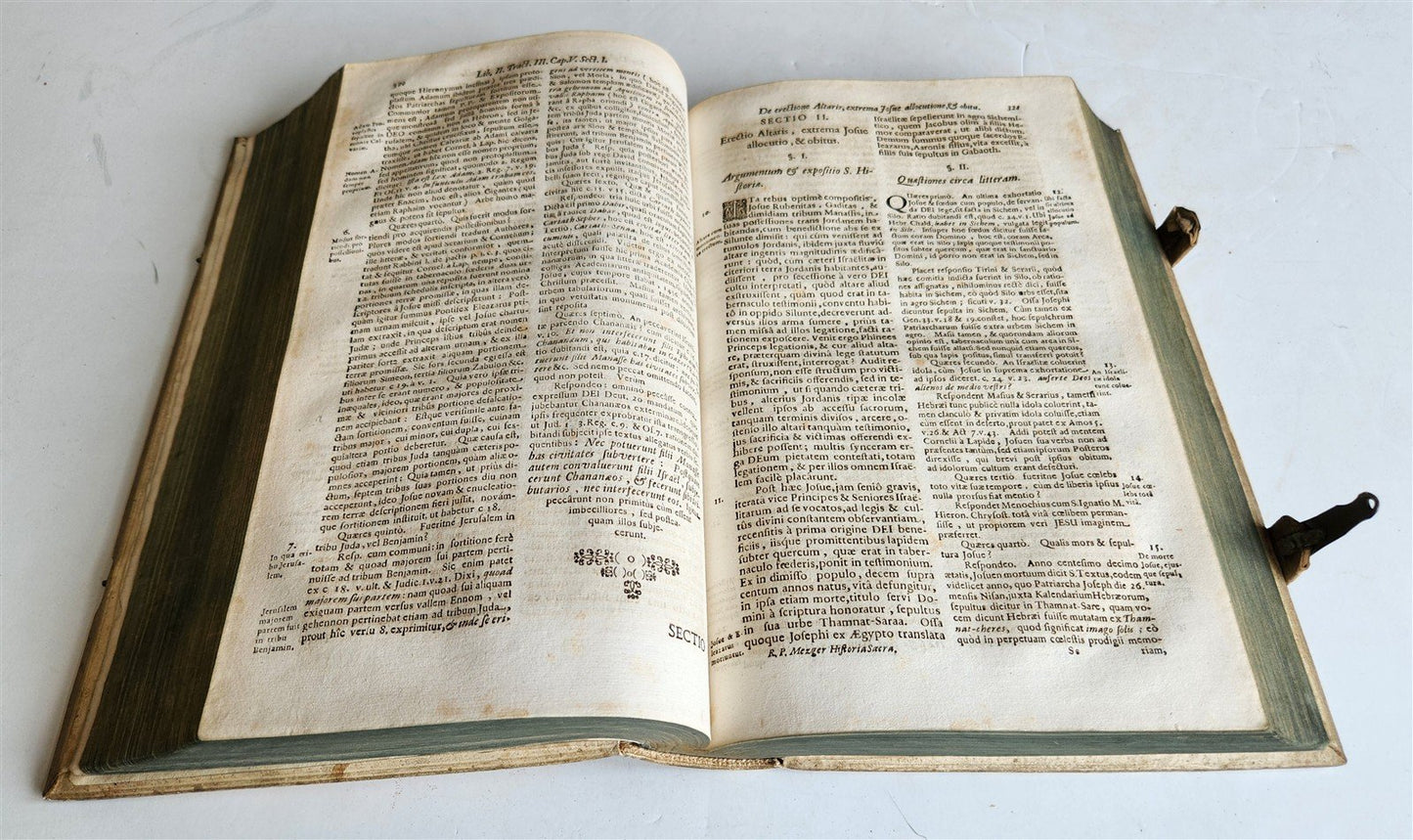 1700 SACRA de GENTIS HEBRAICAE GESTIS antique HAND TOOLED PIGSKIN BOUND FOLIO