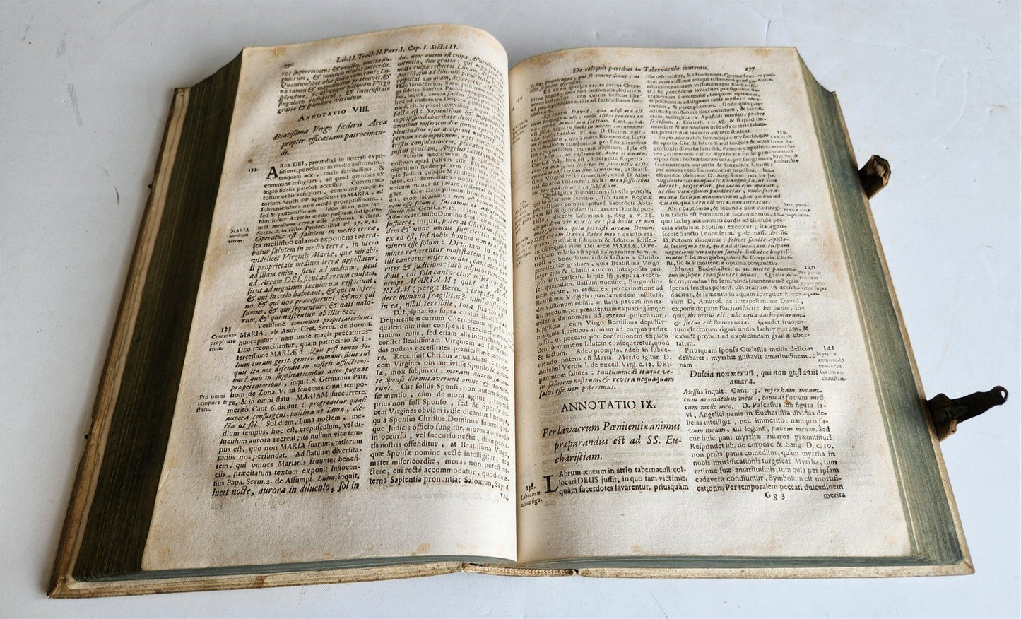 1700 SACRA de GENTIS HEBRAICAE GESTIS antique HAND TOOLED PIGSKIN BOUND FOLIO