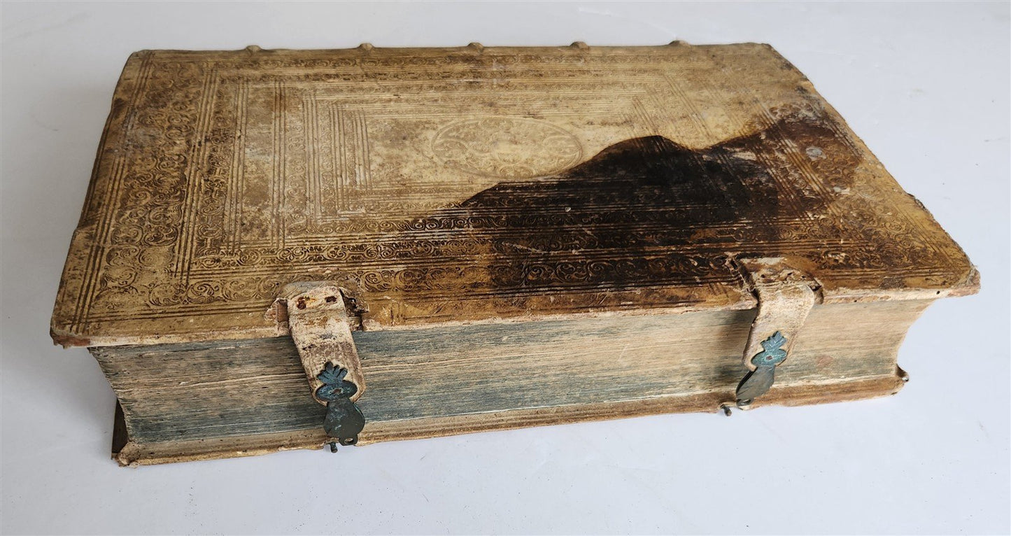 1617 De INQUISITIONE PACIS by JACOBI ALVAREZ antique HAND TOOLED PIGSKIN FOLIO