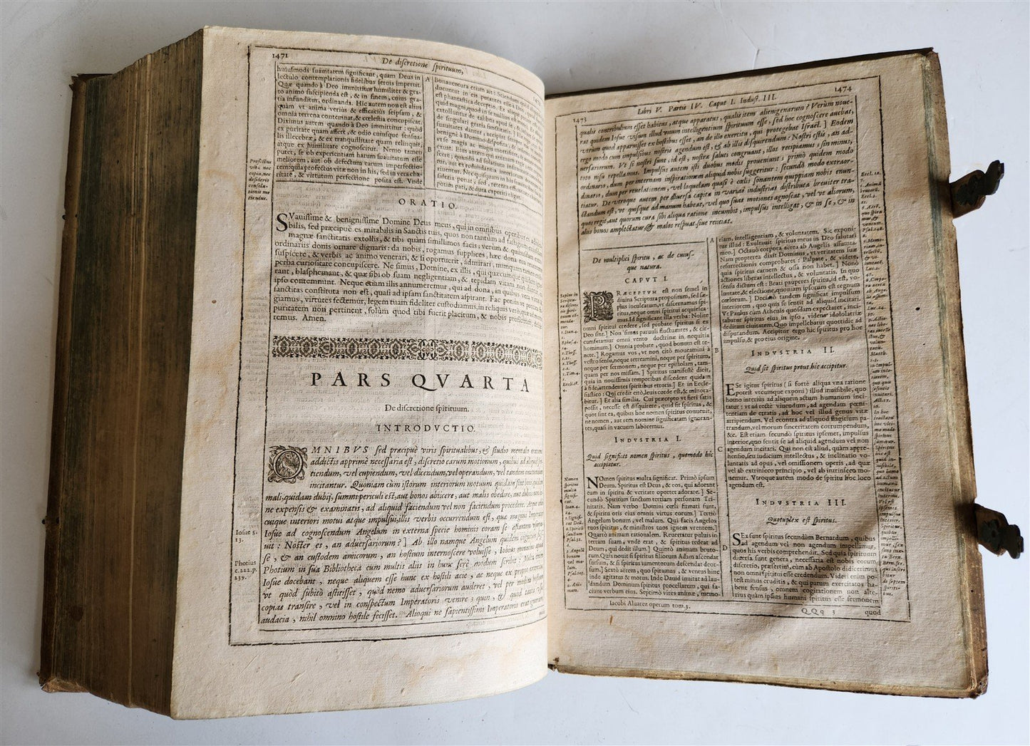 1617 De INQUISITIONE PACIS by JACOBI ALVAREZ antique HAND TOOLED PIGSKIN FOLIO