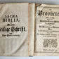 1734 BIBLE IN GERMAN ILLUSTRATED antique 2 FOLIO VOLUMES