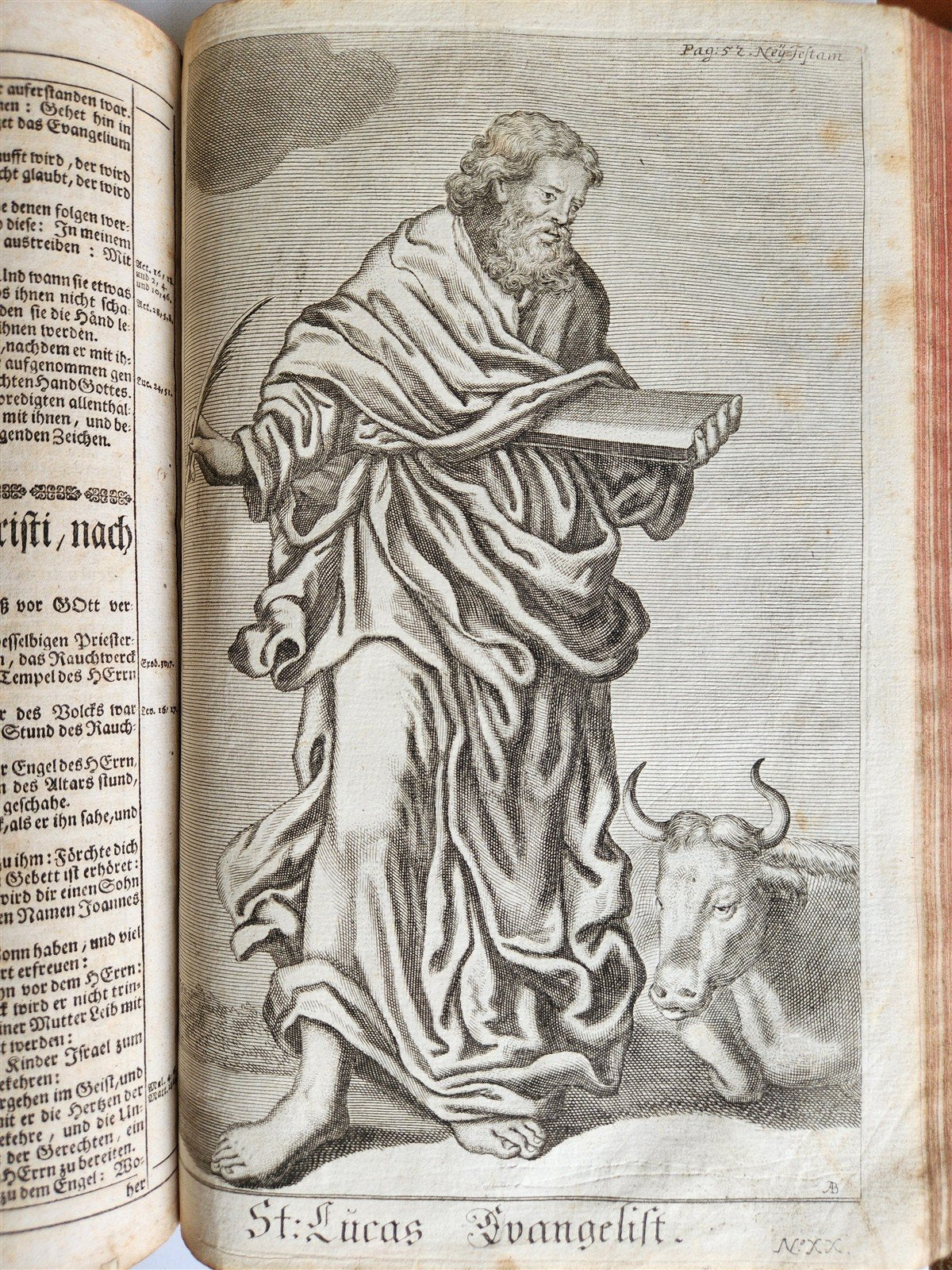 1734 BIBLE IN GERMAN ILLUSTRATED antique 2 FOLIO VOLUMES