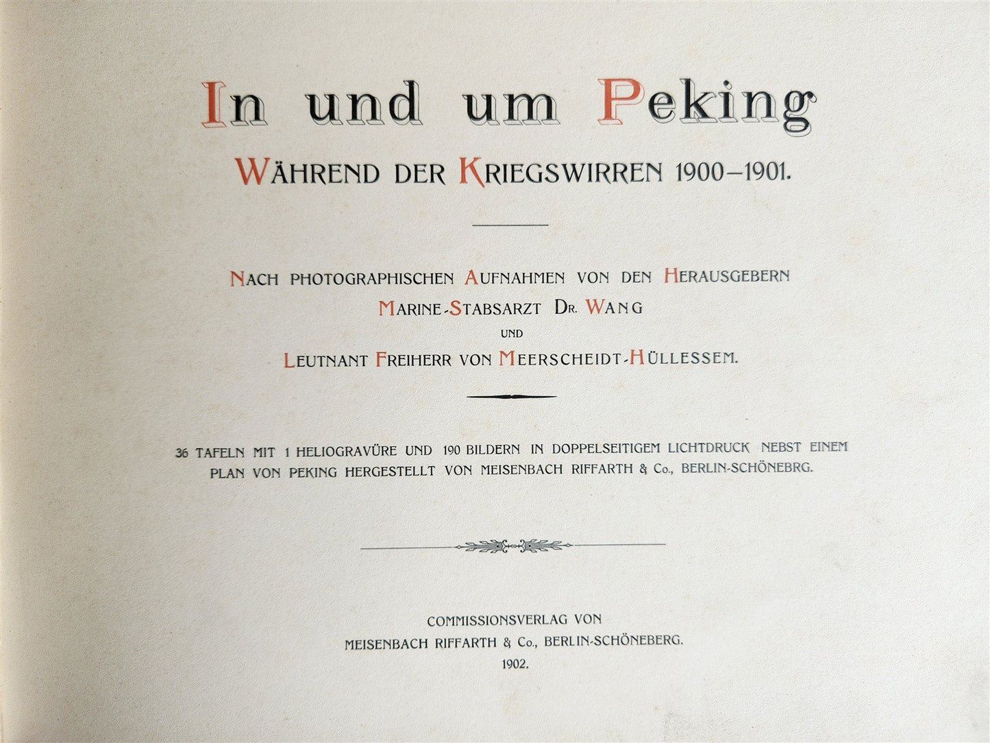 1902 PHOTO HISTORY of PEKING CHINA DURING BOXER REBELLION antique w/ MAP