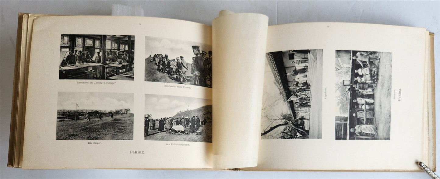 1902 PHOTO HISTORY of PEKING CHINA DURING BOXER REBELLION antique w/ MAP