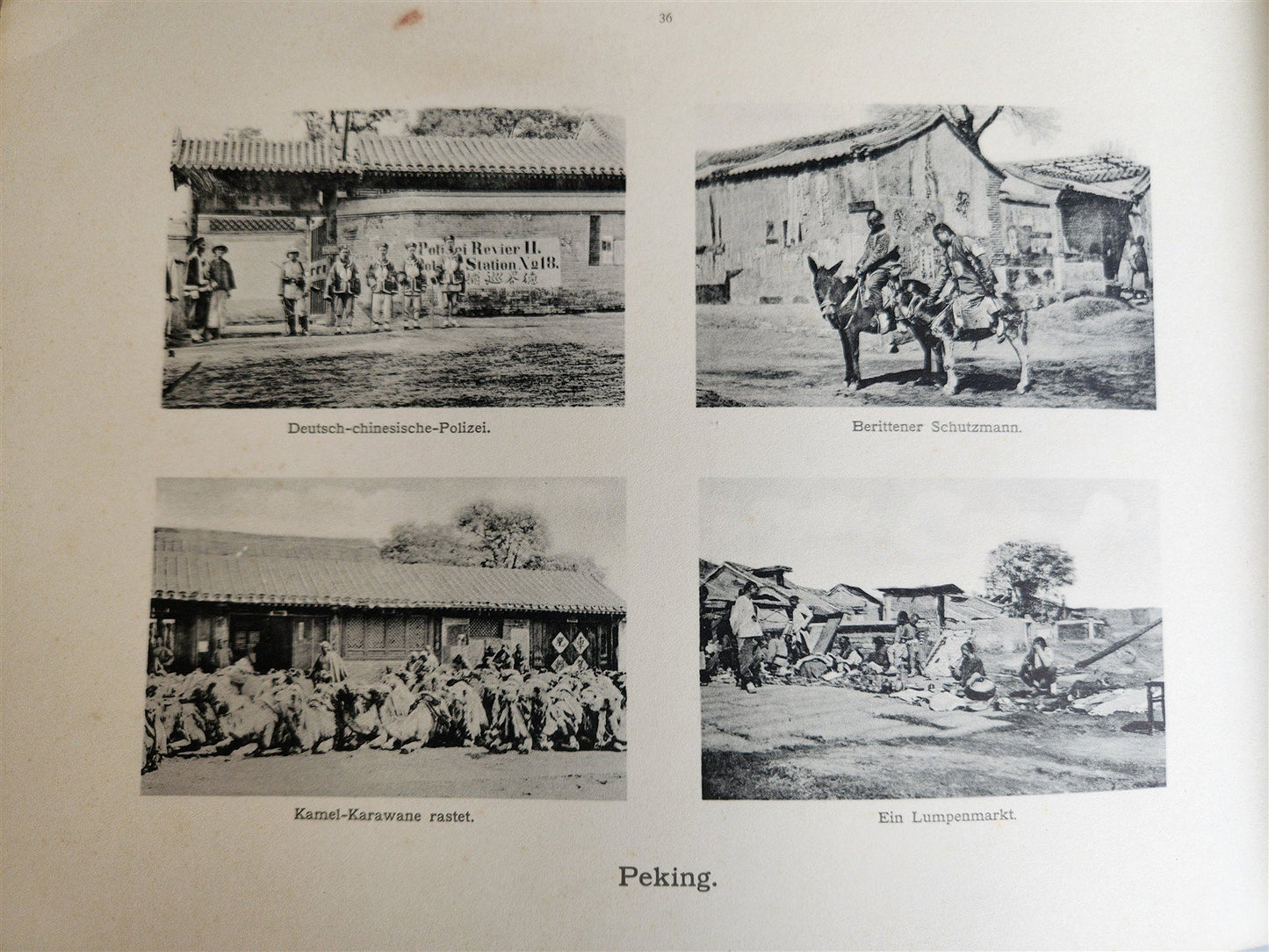 1902 PHOTO HISTORY of PEKING CHINA DURING BOXER REBELLION antique w/ MAP