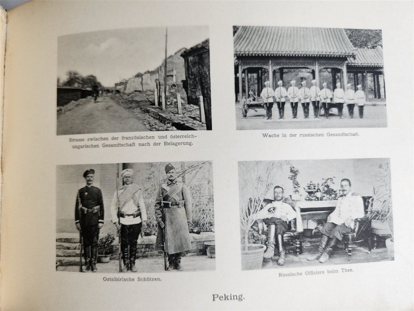 1902 PHOTO HISTORY of PEKING CHINA DURING BOXER REBELLION antique w/ MAP