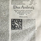 1539 DIVI AMBROSII OMNIA OPERA antique 16th CENTURY MASSIVE FOLIO