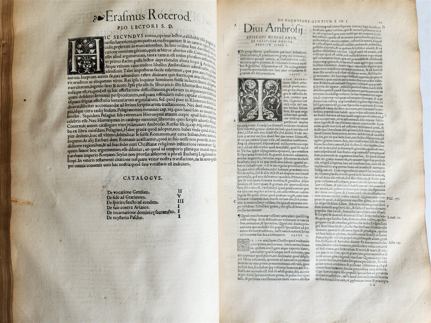 1539 DIVI AMBROSII OMNIA OPERA antique 16th CENTURY MASSIVE FOLIO