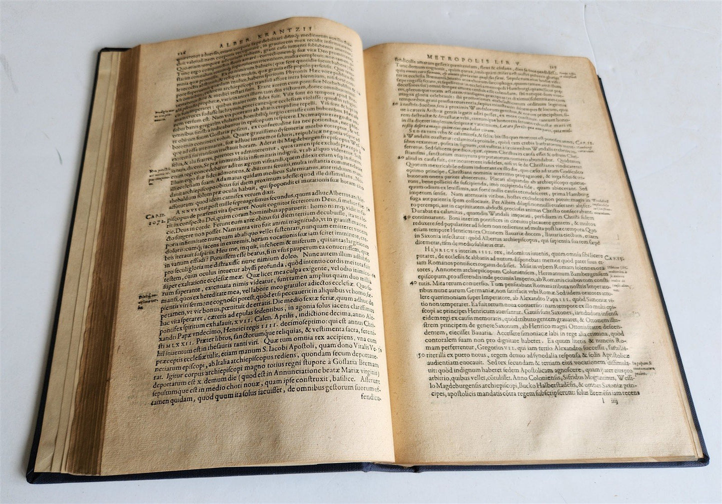 1590 CHURCH HISTORY of LOWER SAXONY in LATIN antique 16th CENTURY FOLIO