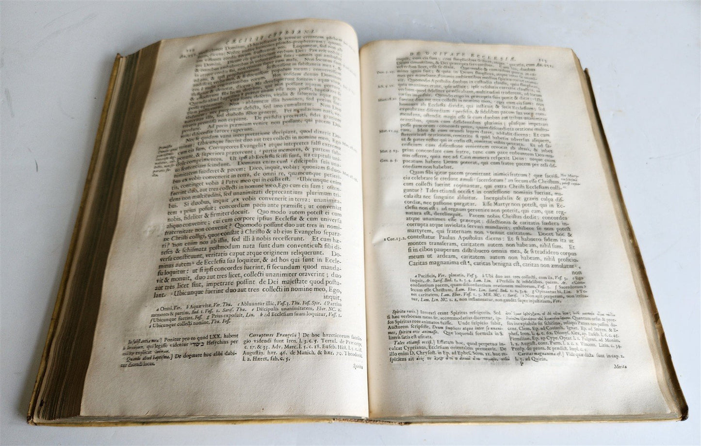 1682 WORKS of ST. CYPRIAN antique 17th CENTURY VELLUM BOUND FOLIO