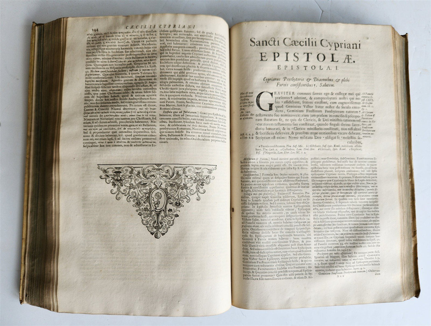 1682 WORKS of ST. CYPRIAN antique 17th CENTURY VELLUM BOUND FOLIO