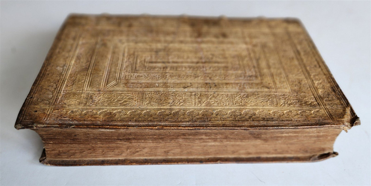 1566 LAW BOOK antique PIGSKIN FOLIO Decisions of Holy Royal Council of Naples