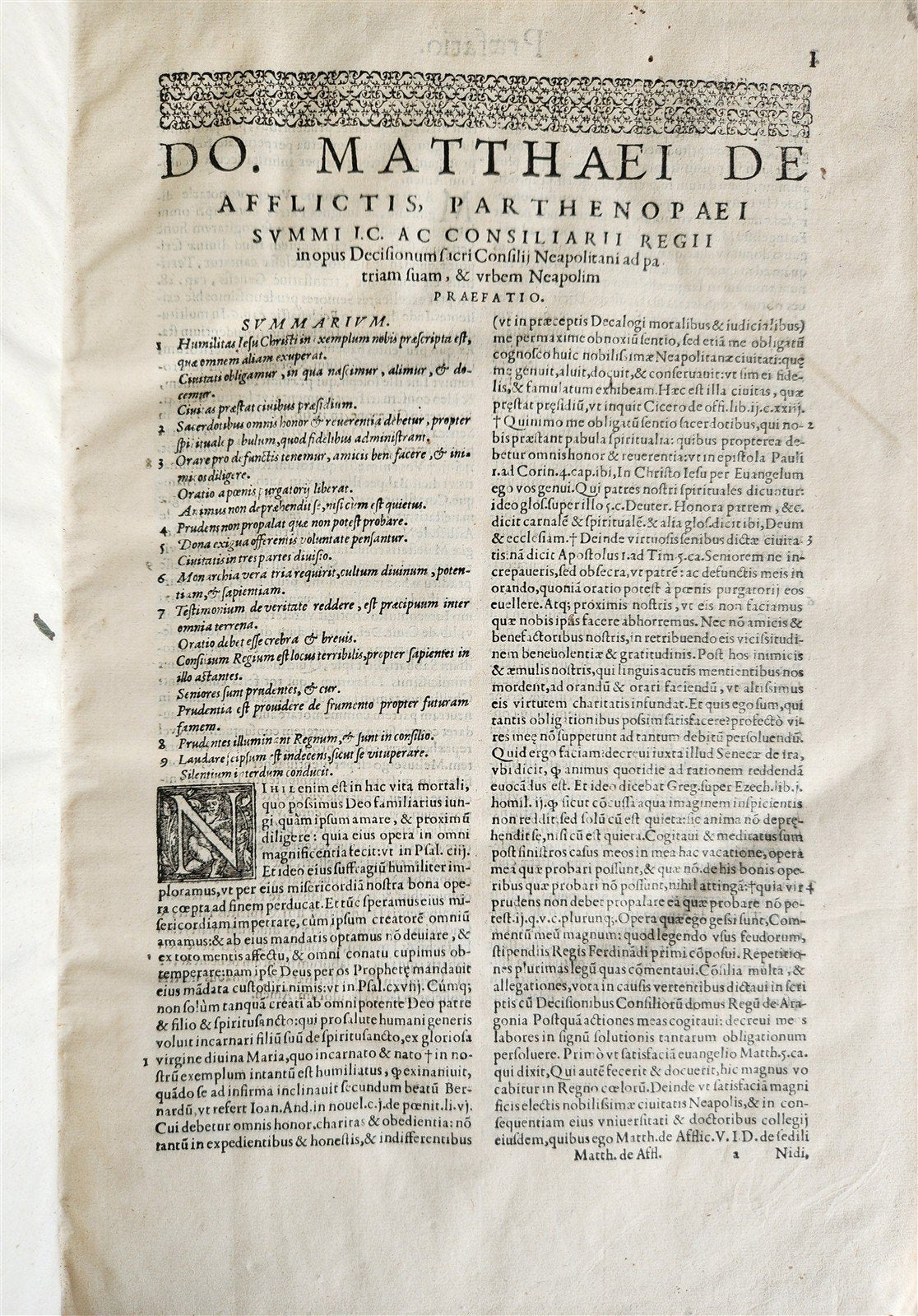 1566 LAW BOOK antique PIGSKIN FOLIO Decisions of Holy Royal Council of Naples