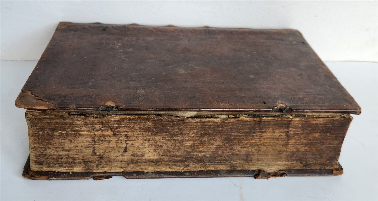 1586 BIBLE COMMENTARY by JOHANN WERNER in GERMAN antique ILLUSTRATED rare FOLIO