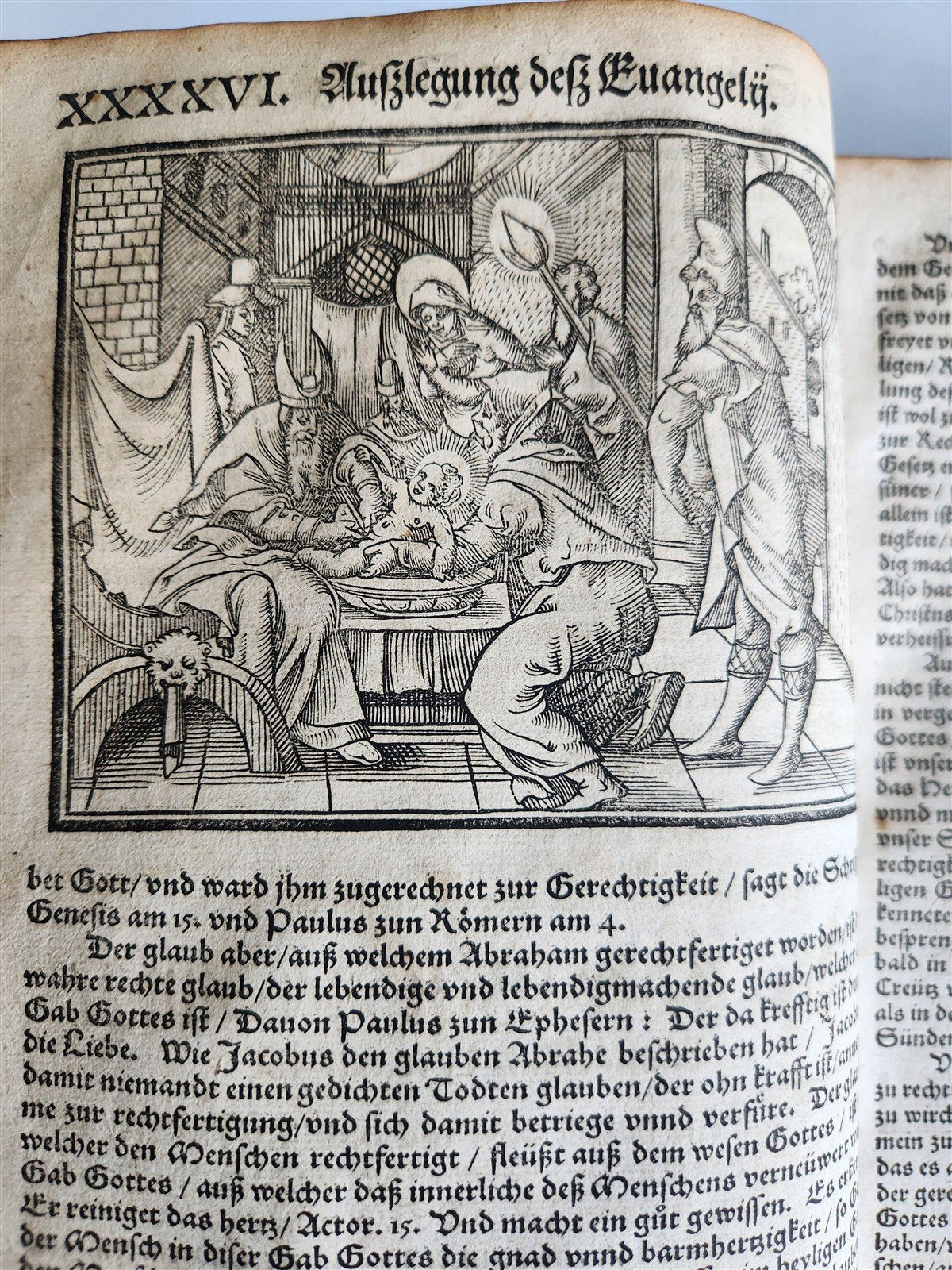 1586 BIBLE COMMENTARY by JOHANN WERNER in GERMAN antique ILLUSTRATED rare FOLIO