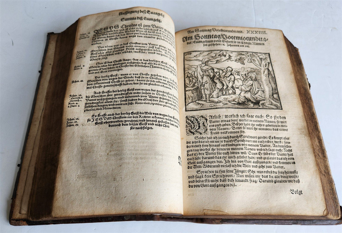 1586 BIBLE COMMENTARY by JOHANN WERNER in GERMAN antique ILLUSTRATED rare FOLIO