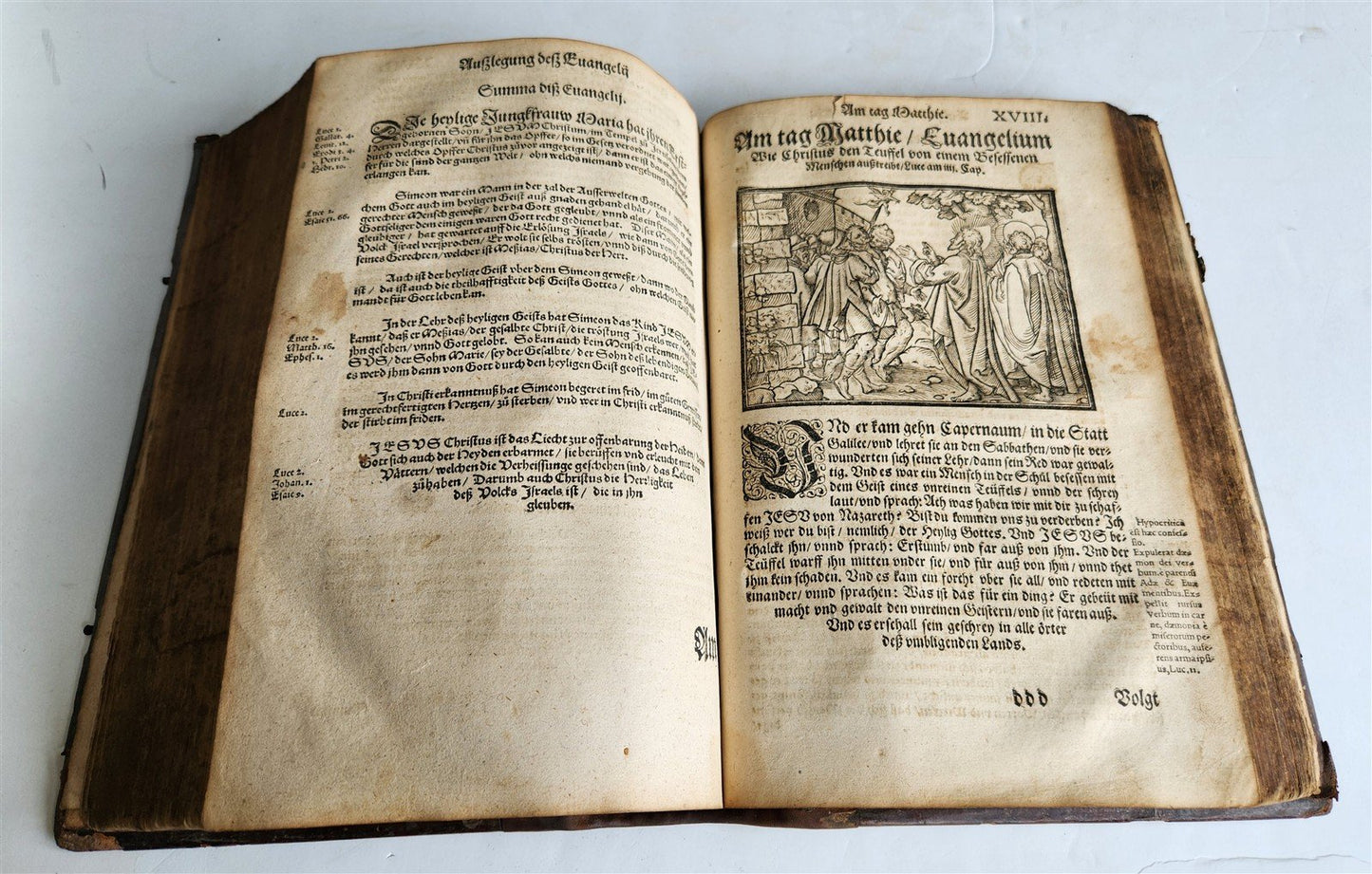 1586 BIBLE COMMENTARY by JOHANN WERNER in GERMAN antique ILLUSTRATED rare FOLIO