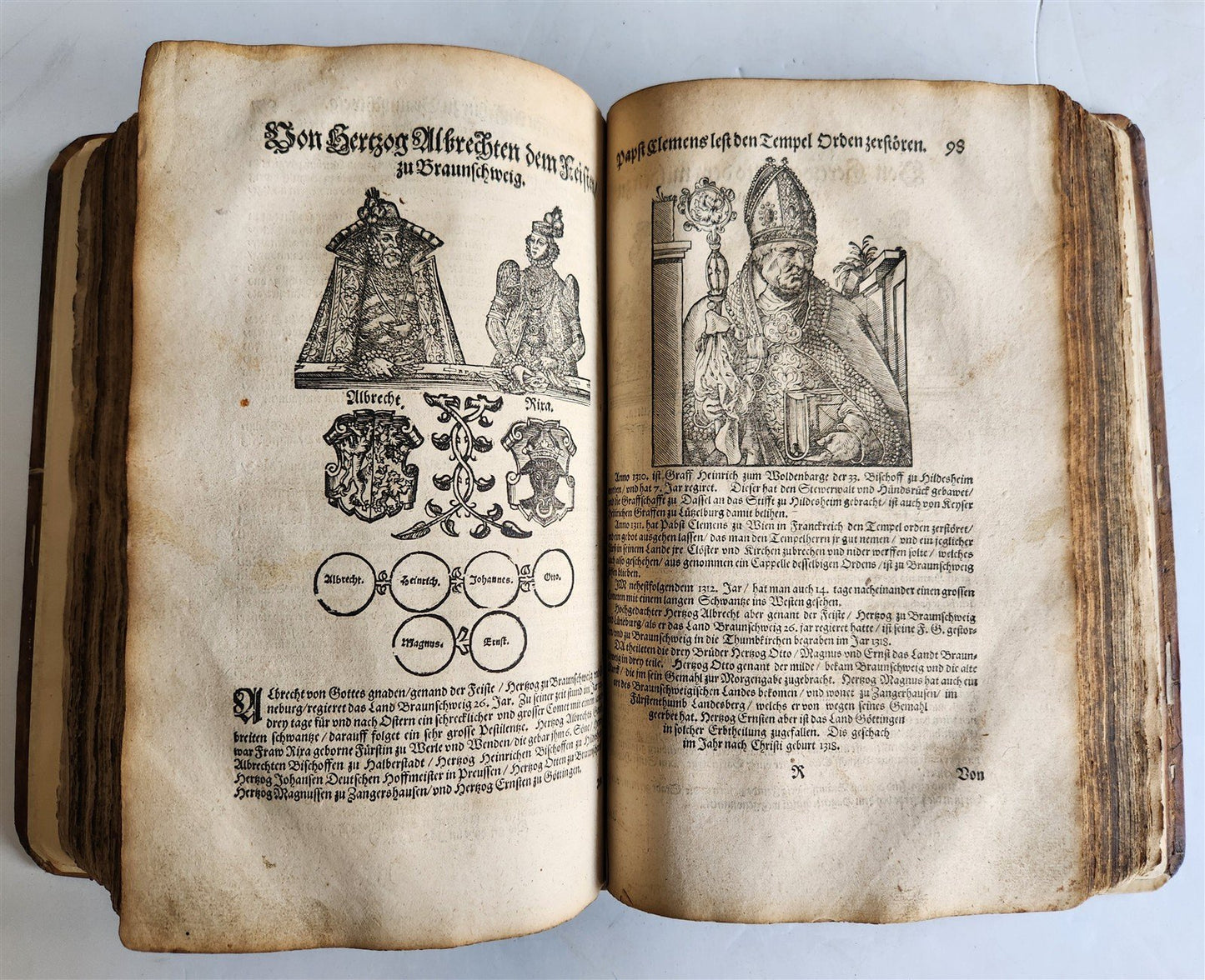 1586-1606 TRAVEL GUIDE TO BIBLE in GERMAN antique ILLUSTRATED rare FOLIO