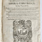 1619 SURGICAL TREATISE of FABRICIUS antique MEDICAL