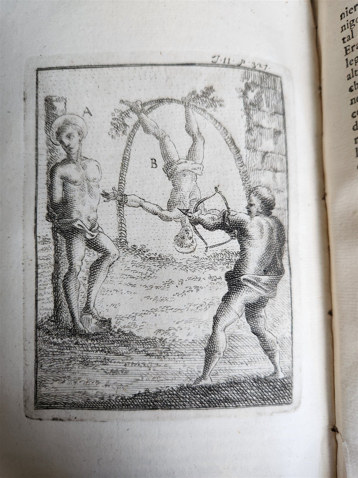 1753 ILLUSTRATED TORTURE & EXECUTION of EARLY CHRISTIANS antique 3 VOLS vellum