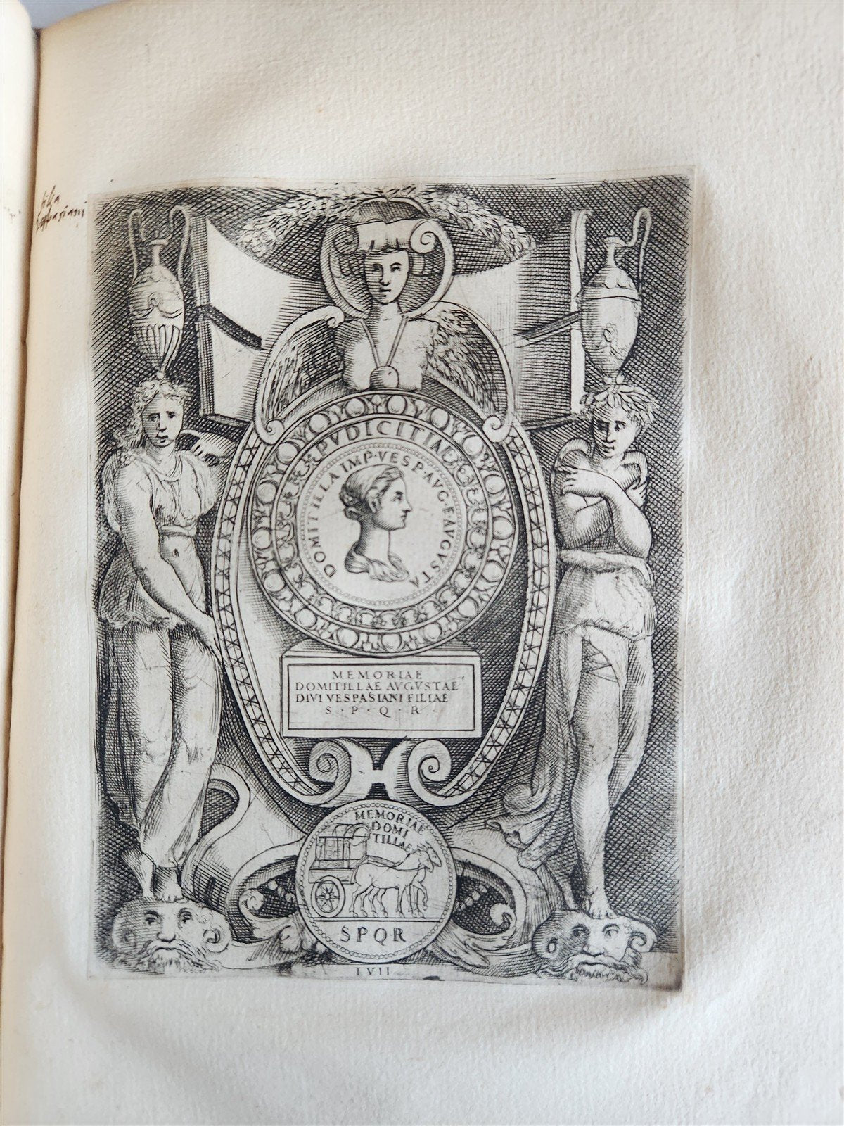 1600 ILLUSTRATED ROMAN EMPRESSES PORTRAITS antique 55 COPPER PLATES