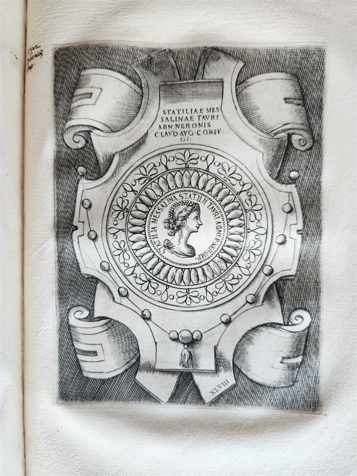 1600 ILLUSTRATED ROMAN EMPRESSES PORTRAITS antique 55 COPPER PLATES