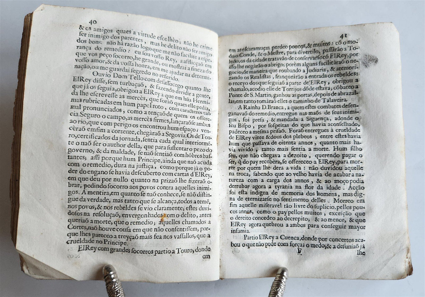 1666 KING PEDRO HISTORY in PORTUGUESE antique VELLUM BOUND w/ MANUSCRIPT SPINE